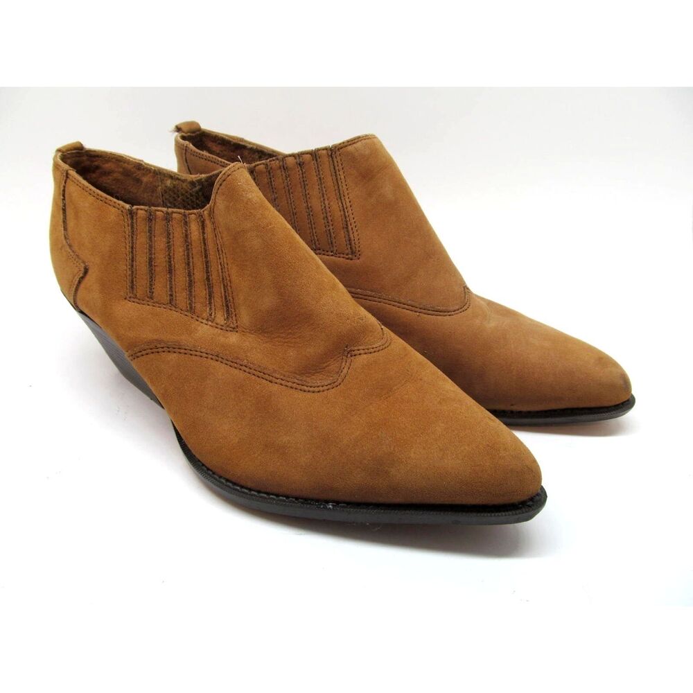 Zodiac Suede Brown Booties Womens Size 8
